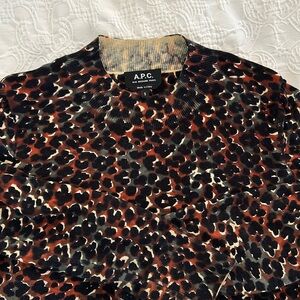 A.P.C. Animal Print Sweater in cotton cashmere